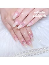 プティポルト(petite porte)/ちゅるん艶感上品ベージュネイル