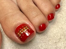 オーラリー ネイル アート メゾン(ORRERY nail art maison)/フット / レッド