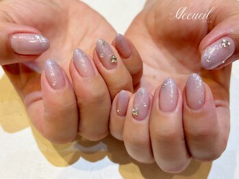 アクイユ 銀座店(ACCUEIL)/きらきらグラデーションネイル