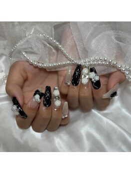 リンドネイル バイ モカ アンド ララ(Lind nail by moca and LaLa)/ブラックネイル