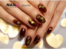 ネイリックス アヴェニール(NAILX avenir)/ブラウンハートホロ