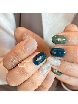 新緑★カジュアルなカーキ大理石