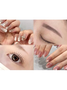 ネイル・アイメニューの同時施術が可能