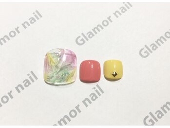 グラマーネイル(Glamor nail)/☆新作☆人気フットネイル¥7500