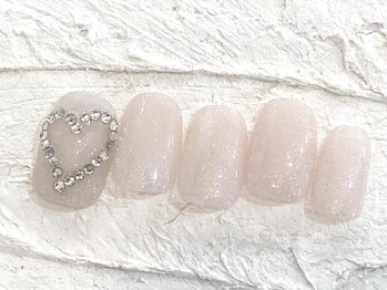 ネイルメゾン 池袋店(NAIL MAISON)/ハートストーンラメ¥8050