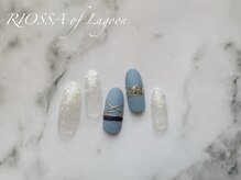 リオッサ オブ ラグーン(RIOSSA of Lagoon)/キラキラデザインブルーネイル