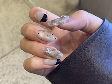 アイネイルズ 新宿店(I nails)/【Yumeka】チェックリボンドット