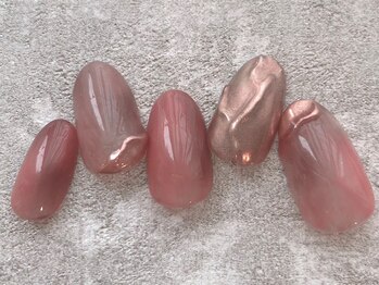 ネイルサロンアンドスクール ラフィーネ 池袋店/くすみカラーニュアンス◆￥7990