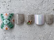 フリークネイル(FREAK Nail)/モロッコグリーン FOOT ¥12000
