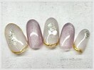 【涼しげ天然石ネイル】
