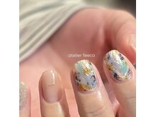 アトリエ フィーカ(atelier feeca)の雰囲気（ジャンルの縛り無くなりたい手元をご提案☆本物の素材もお爪に…）