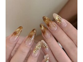 べっ甲ネイル／ヒョウ柄ネイル