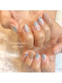 爽やか★クリア＆シェルネイル