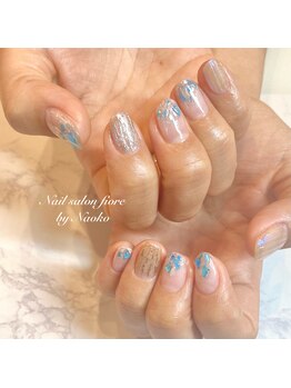 爽やか★クリア＆シェルネイル