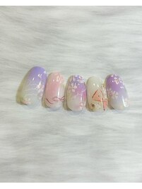 リボンと桜の定額デザイン