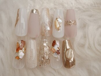 リットネイル(Lit nail)/バレリーナ×ニュアンス