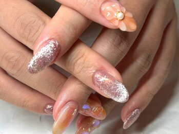 ぷっくりフラワーマグネイル