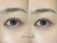 ミエレ(miele)/上下パーマ＆眉毛/まゆ毛