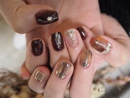 ワインレッドチグハグｎａｉｌ