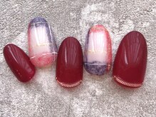 ネイルサロンアンドスクール ラフィーネ 池袋店/トリコロールチェック◆￥7990