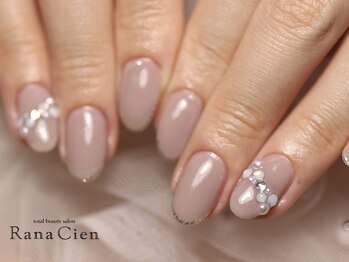 キラキラリボンネイル