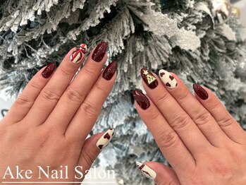 ハート/リボン/ボルドー