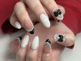 モノクロ×パールデザイン