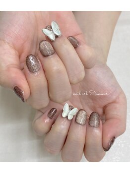 ネイルアート ジマー/蝶々マグネットコース
