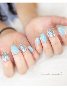 レミネイル(Remi nail)/ワンカラー+ラメ追加