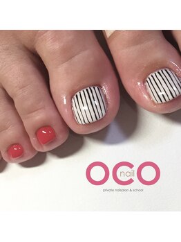 オコネイル ネイルサロンアンドスクール(OCO nail)/monotone stripe