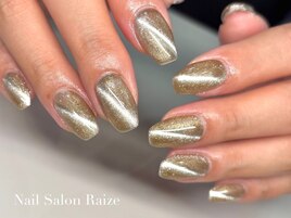 マグネットネイル×ゴールド