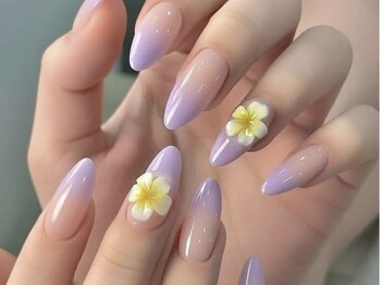 夏花ネイル