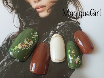 ネイルサロン マジックガール(Nail Salon MagiqueGirl)/【カーキホログラムリゾート】