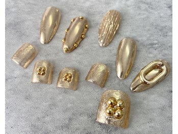 ネイル ブーマー(Nail BOOMER)/フットネイル/ミラーアート