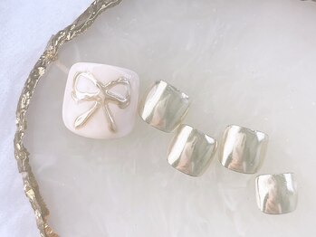 ネイルサロンフォーユー(for u)/リボンネイル¥7500