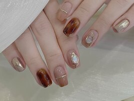 べっ甲ニュアンスネイル