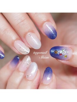 たゆ ネイル(たゆnail)/グラデーションクリスマスネイル