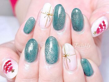 シンプルアートのseasonネイル