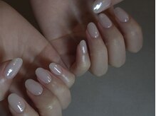 モク(moqu.)/ホワイトミラーネイル