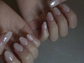 モク(moqu.)/ホワイトミラーネイル