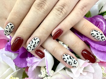ディーネイル 四条烏丸(D-nail)/【筒井】レオパードネイル