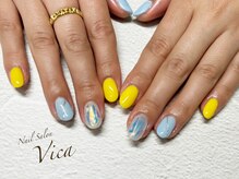 ヴィカ(Vica)/青×黄☆元気オーロラデザイン☆