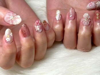 フラワーアートネイル