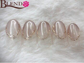 ブレンド 広尾店(BLEND)/マグネットとラメフレンチ