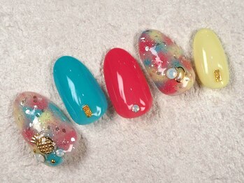 ケージュール(Kjour)/トロピカルネイル　カラフル