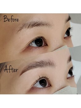 アイラッシュサロン モッペル(Eyelash Salon Moppel)/迷子だった眉毛もこの通り
