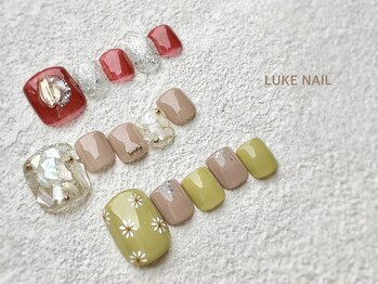 ルークネイル 恵比寿店(LUKE NAIL)/ゴージャスフットネイル　春夏