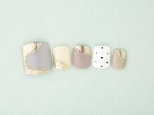 エムスラッシュネイル 本牧店(M SLASH)/ゴールドミラーネイル