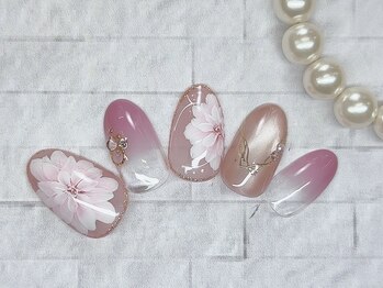 アルセア 上野御徒町店(Alcea)/フラワーネイル 手描き