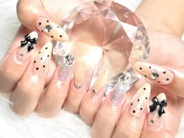 ドット リボンパーツ ストーン